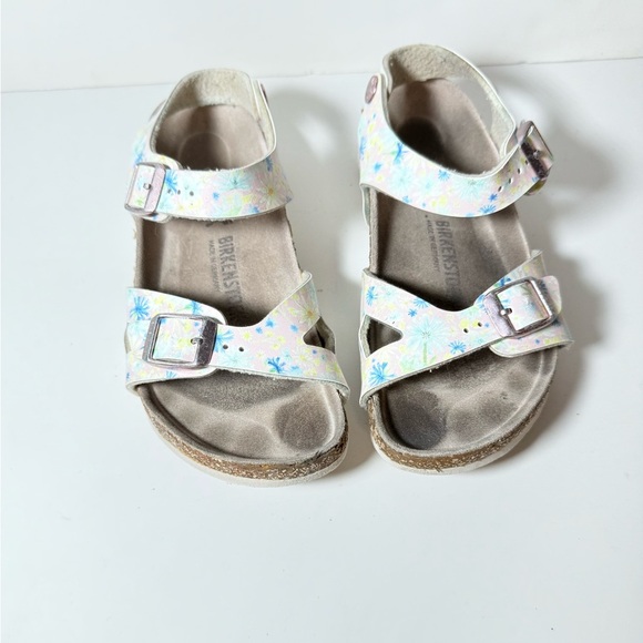Birkenstock Kids White Floral Sandals Size 31 - Picture 2 of 6